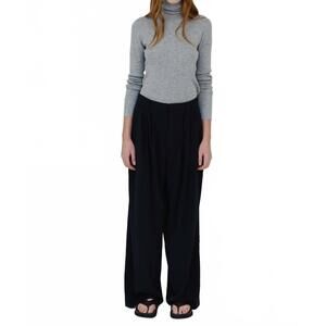 NEW TIBI relaxed suiting triple pleat pants in navy